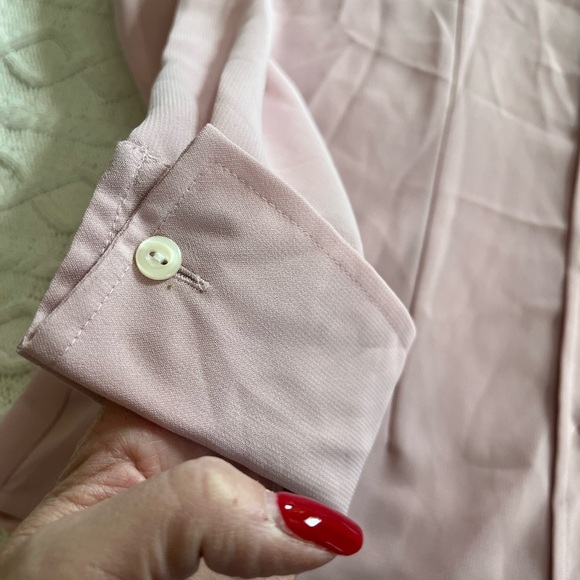 New York & Company Pale Pink Polyester Blouse women’s size medium - Picture 8 of 12